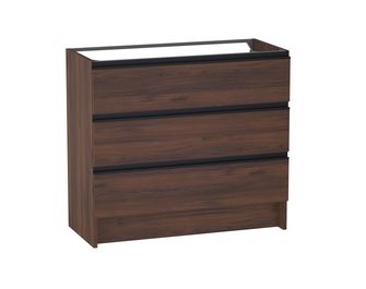 Meuble sous vasque reposant L.100 cm, 3 tiroirs, décor naturel FORMEO