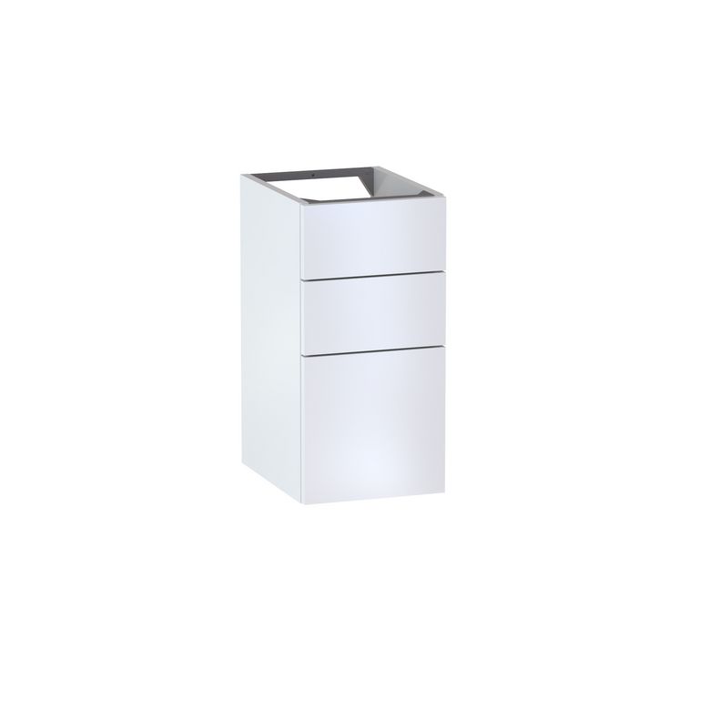 Meuble complément sous-vasque gain de place, 3 tiroirs, décor uni FORMEO