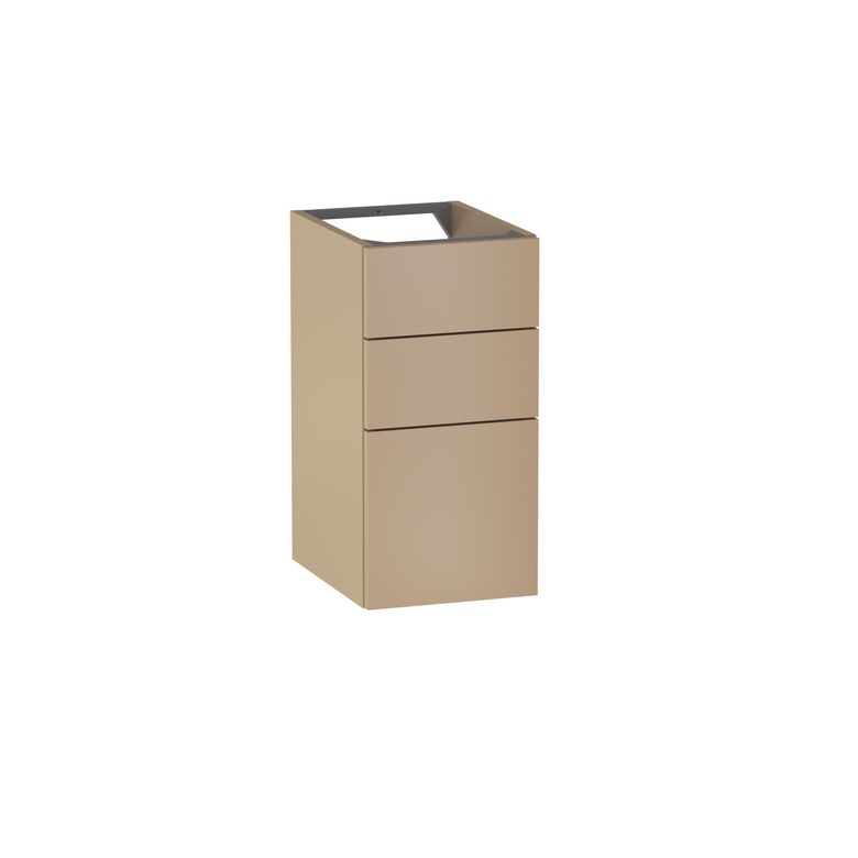 Bas 3 tiroirs gain de place Formeo camel mat P H60xL30xP38.5 Main Image
