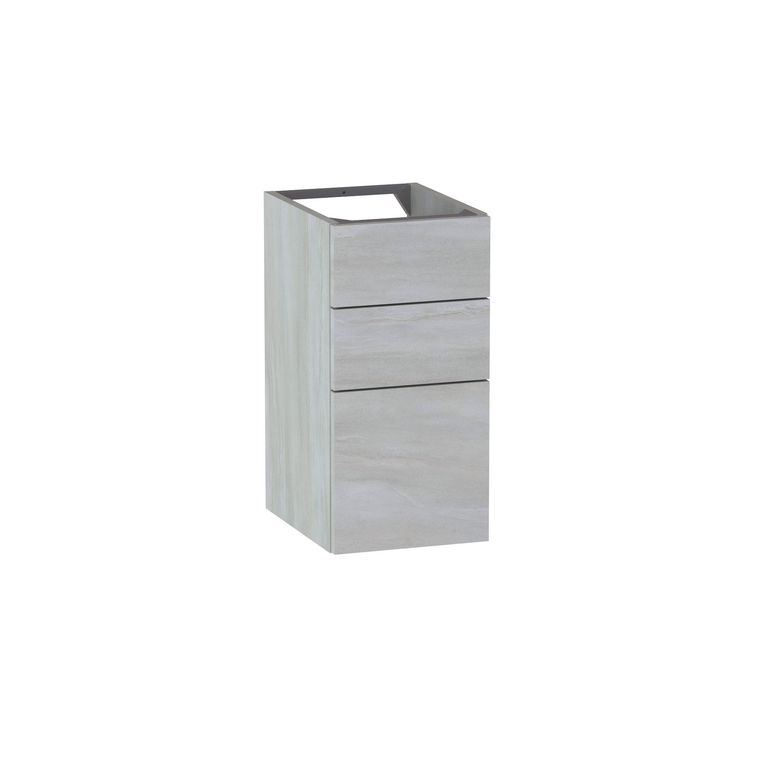 Meuble complément sous-vasque gain de place, 3 tiroirs, décor naturel FORMEO