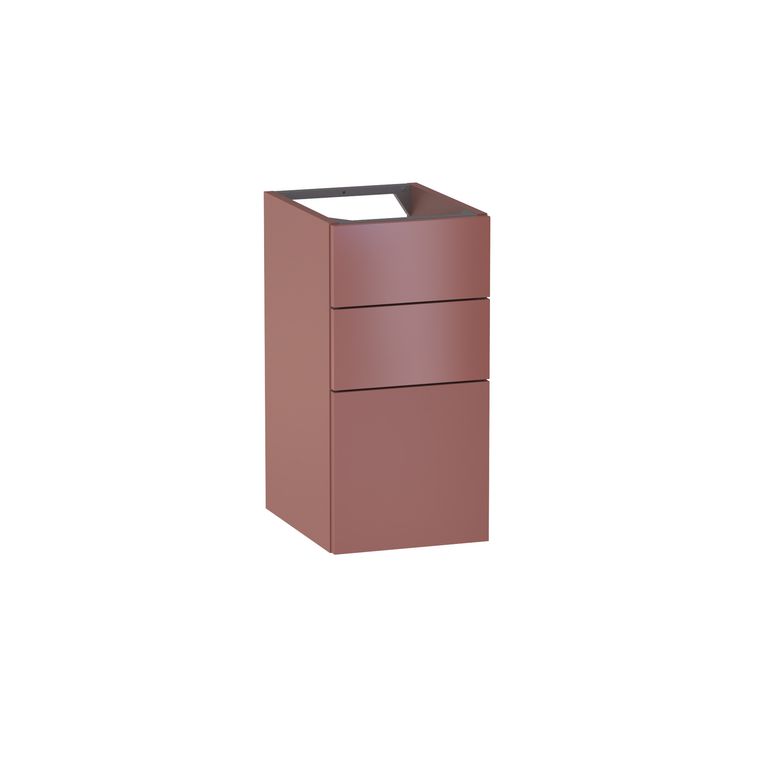 Meuble complément sous-vasque gain de place, 3 tiroirs, décor uni FORMEO