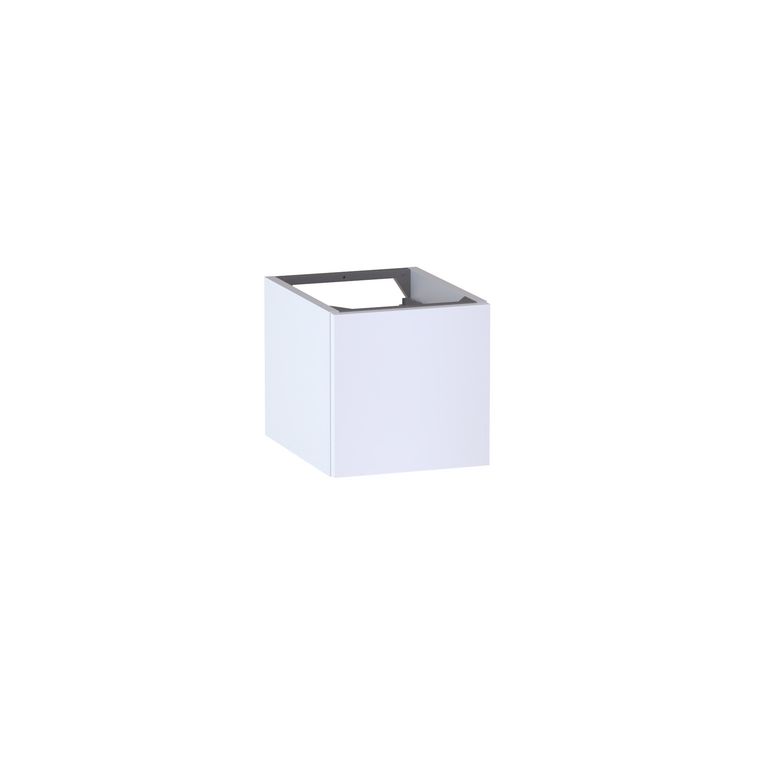 Meuble complément sous-vasque gain de place H.30 cm, 1 porte, décor verni laqué FORMEO