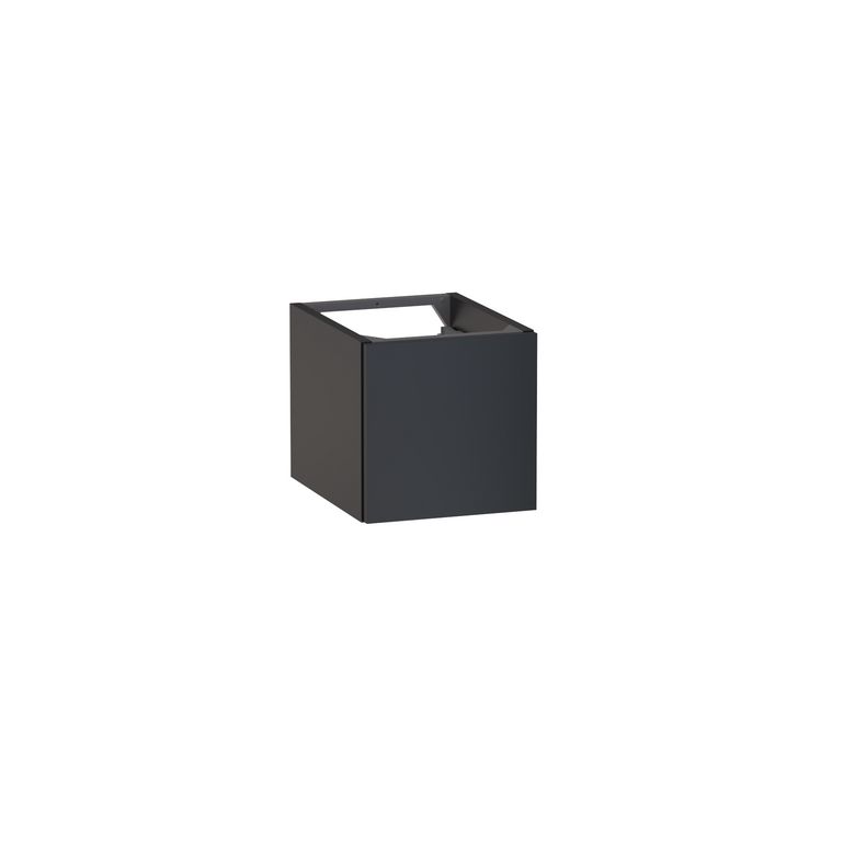 Meuble complément sous-vasque gain de place H.30 cm, 1 porte, décor verni laqué FORMEO