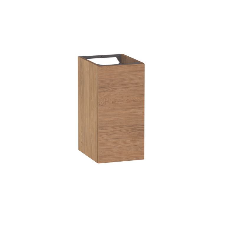 Meuble complément sous-vasque gain de place H.60 cm, 1 porte, décor naturel FORMEO
