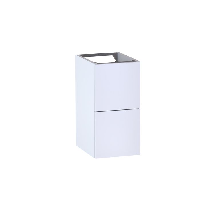 Meuble complément sous-vasque gain de place, 2 tiroirs, décor verni laqué FORMEO