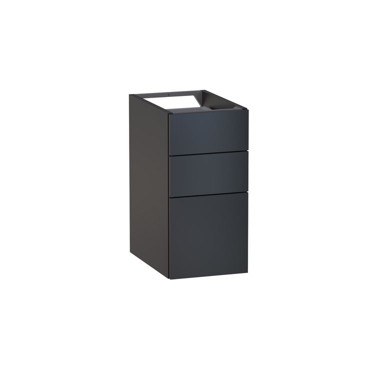 Meuble complément sous-vasque, 3 tiroirs, décor verni laqué FORMEO