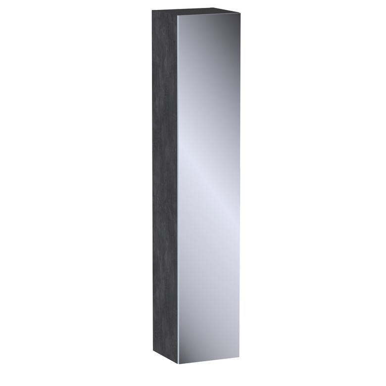 Colonne de salle de bains L.35 cm, miroir, décor naturel FORMEO