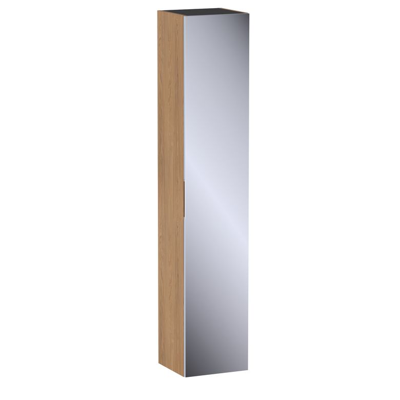 Colonne de salle de bains L.35 cm, miroir, décor naturel FORMEO