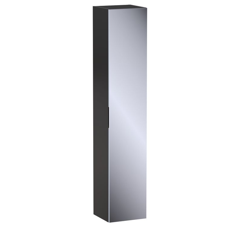 Colonne de salle de bains L.35 cm, miroir, décor verni laqué FORMEO