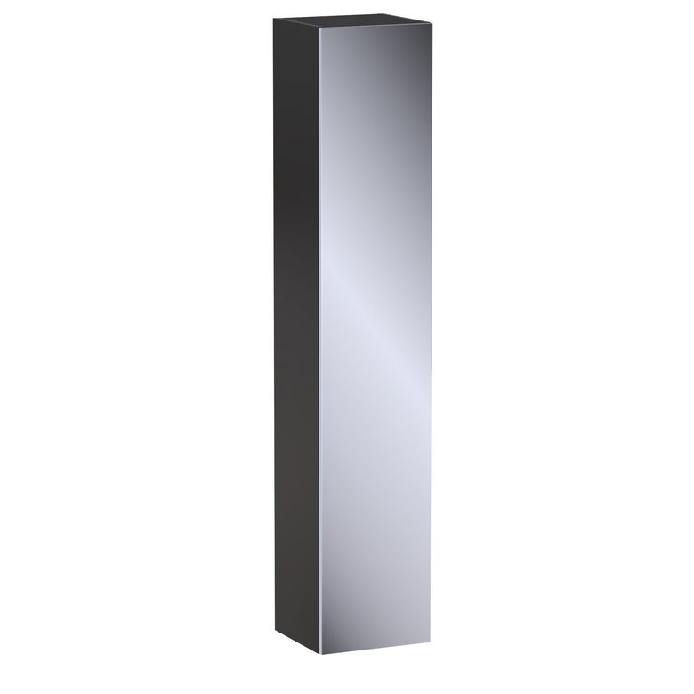 Colonne de salle de bains L.35 cm, miroir, décor verni laqué FORMEO