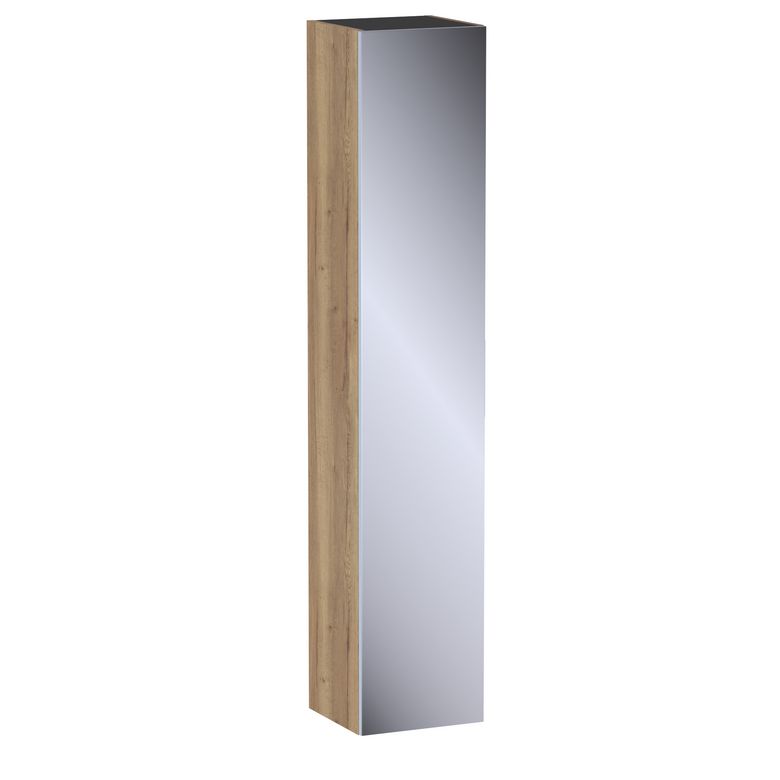 Colonne de salle de bains L.35 cm, miroir, décor naturel FORMEO
