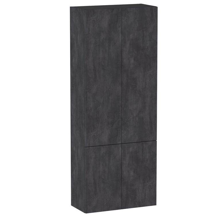 Colonne de salle de bains L.70 cm, 4 portes, décor naturel FORMEO