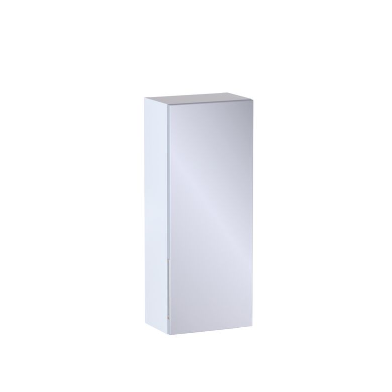 Meuble haut de salle de bains H.75 cm, 1 porte miroir, décor verni laqué FORMEO