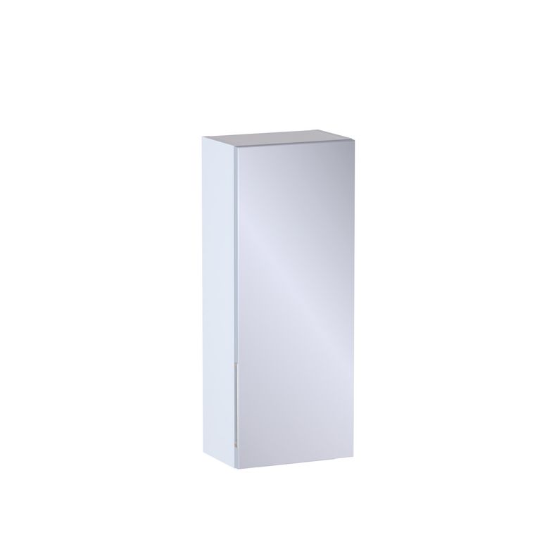 Meuble haut de salle de bains H.75 cm, 1 porte miroir, décor verni laqué FORMEO