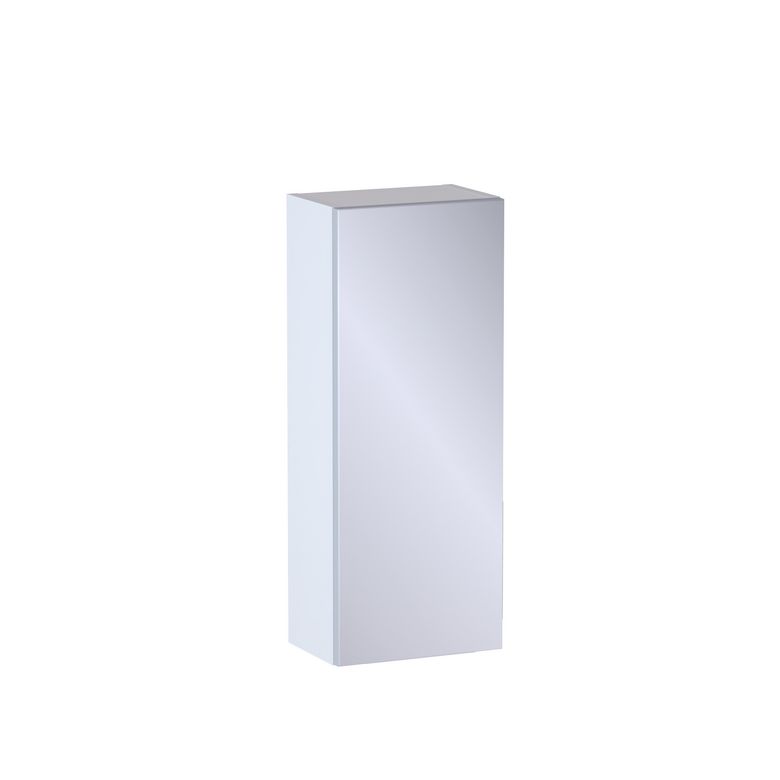 Meuble haut de salle de bains H.75 cm, 1 porte miroir, décor verni laqué FORMEO
