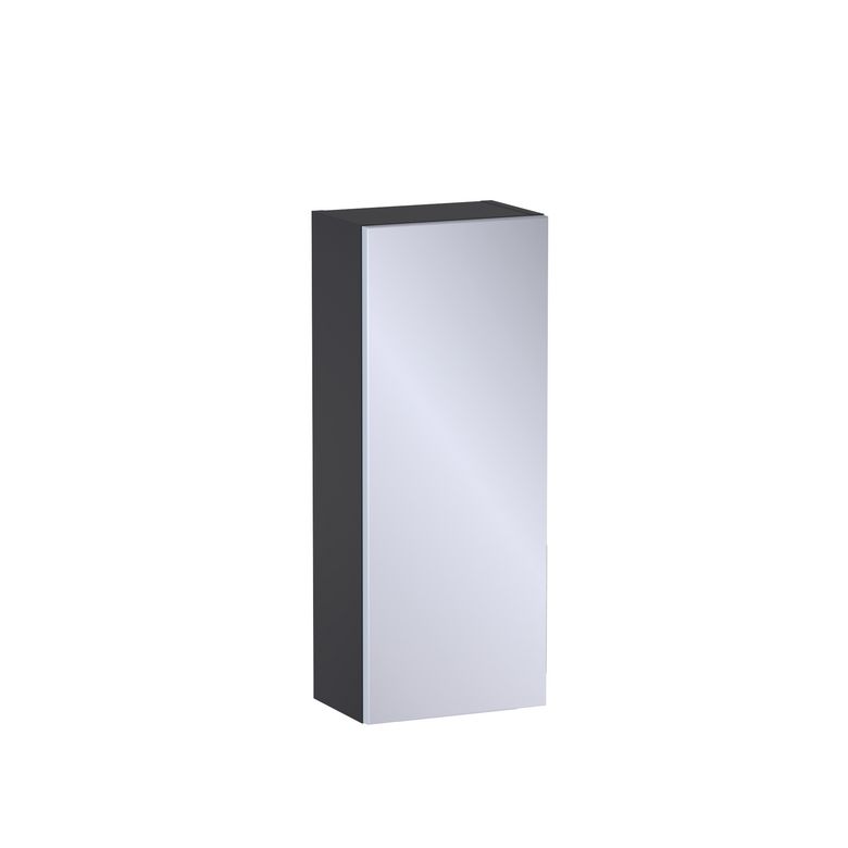 Meuble haut de salle de bains H.75 cm, 1 porte miroir, décor uni FORMEO