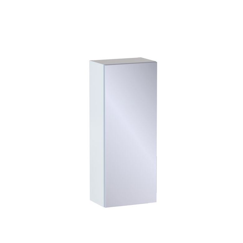 Meuble haut de salle de bains H.75 cm, 1 porte miroir, décor uni FORMEO