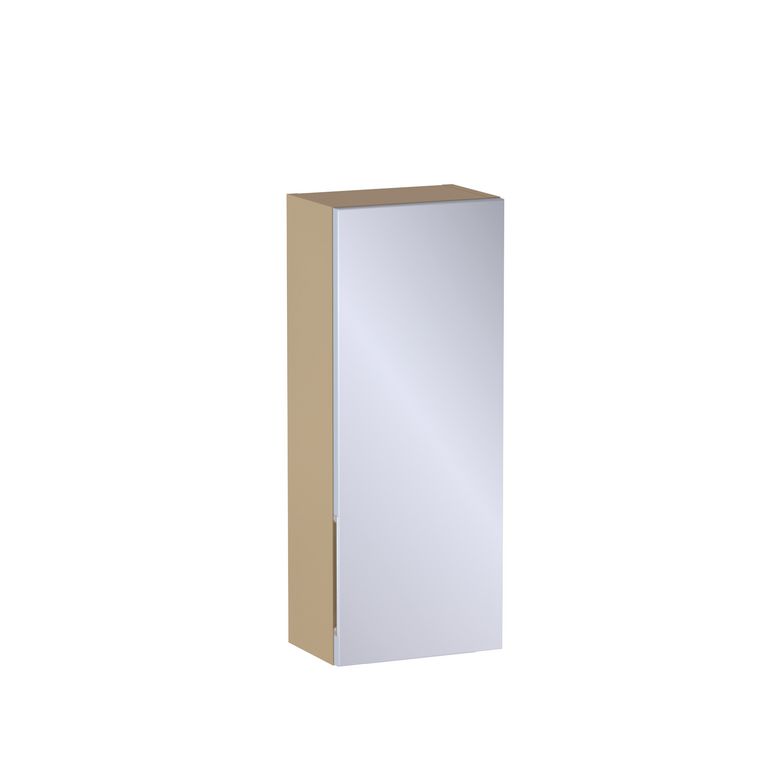 Meuble haut de salle de bains H.75 cm, 1 porte miroir, décor verni laqué FORMEO