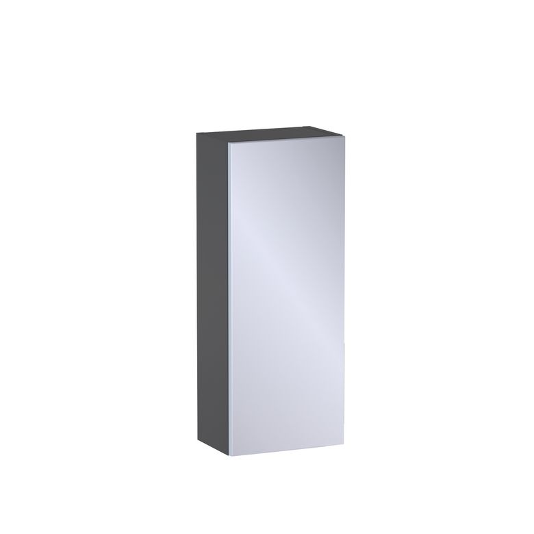 Meuble haut de salle de bains H.75 cm, 1 porte miroir, décor uni FORMEO