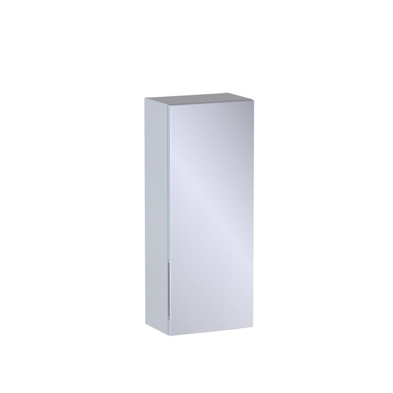Meuble haut de salle de bains H.75 cm, 1 porte miroir, décor verni laqué FORMEO