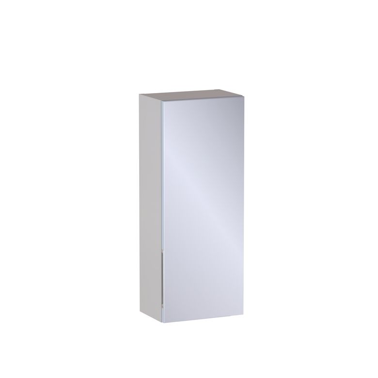 Meuble haut de salle de bains H.75 cm, 1 porte miroir, décor uni FORMEO