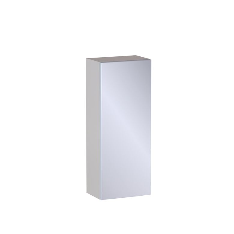 Meuble haut de salle de bains H.75 cm, 1 porte miroir, décor uni FORMEO
