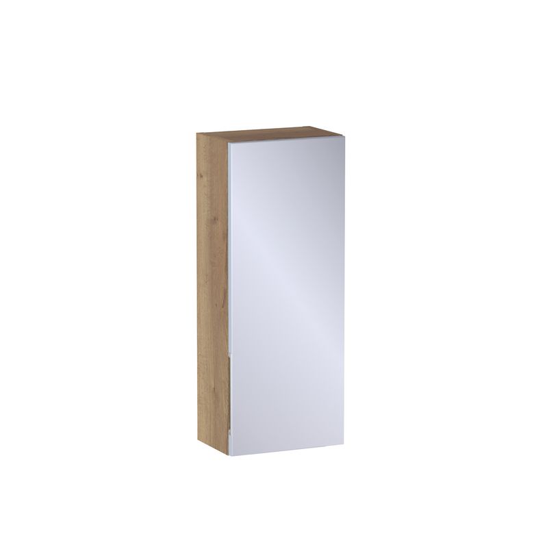 Meuble haut de salle de bains H.75 cm, 1 porte miroir, décor naturel FORMEO