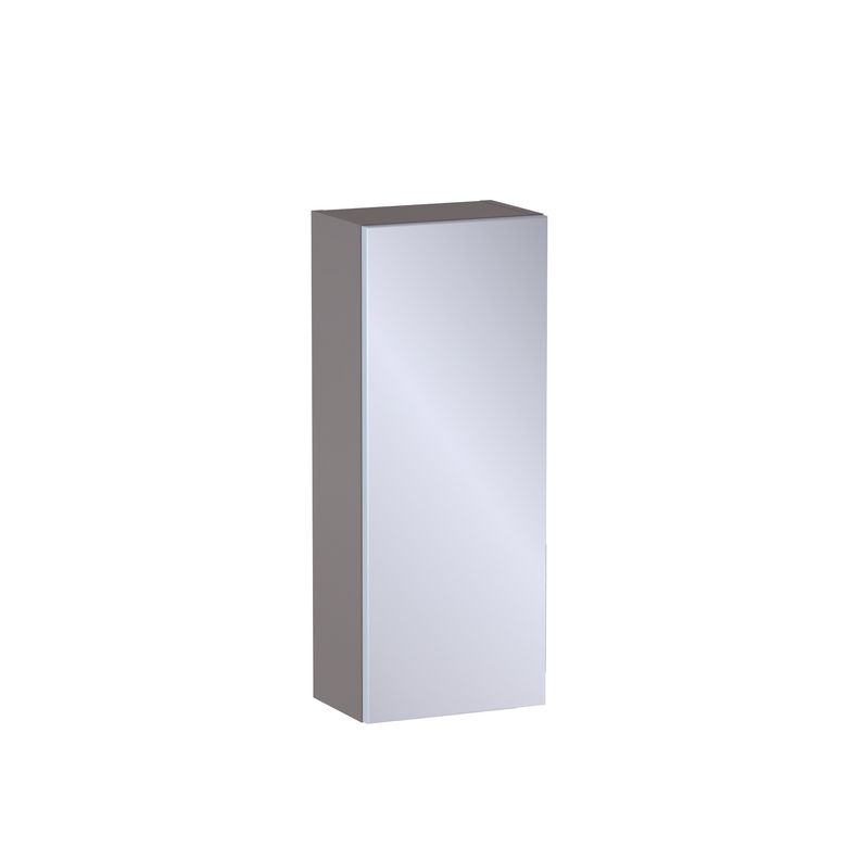 Meuble haut de salle de bains H.75 cm, 1 porte miroir, décor verni laqué FORMEO