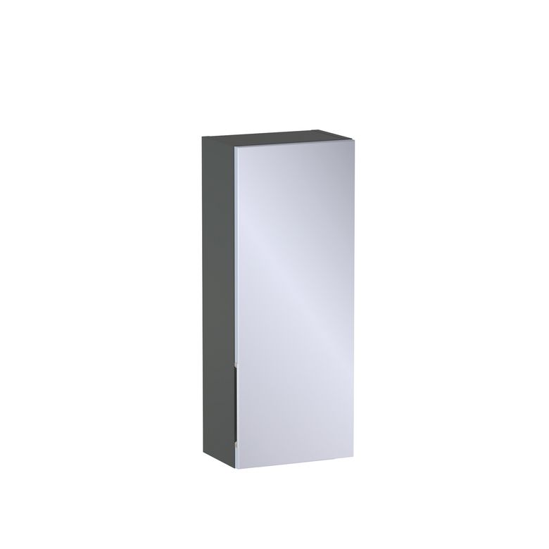 Meuble haut de salle de bains H.75 cm, 1 porte miroir, décor verni laqué FORMEO