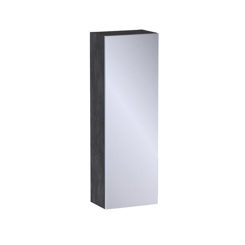 Meuble haut de salle de bains H.90 cm, 1 porte miroir, décor naturel FORMEO