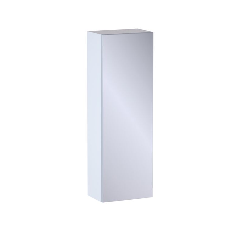 Meuble haut de salle de bains H.90 cm, 1 porte miroir, décor verni laqué FORMEO