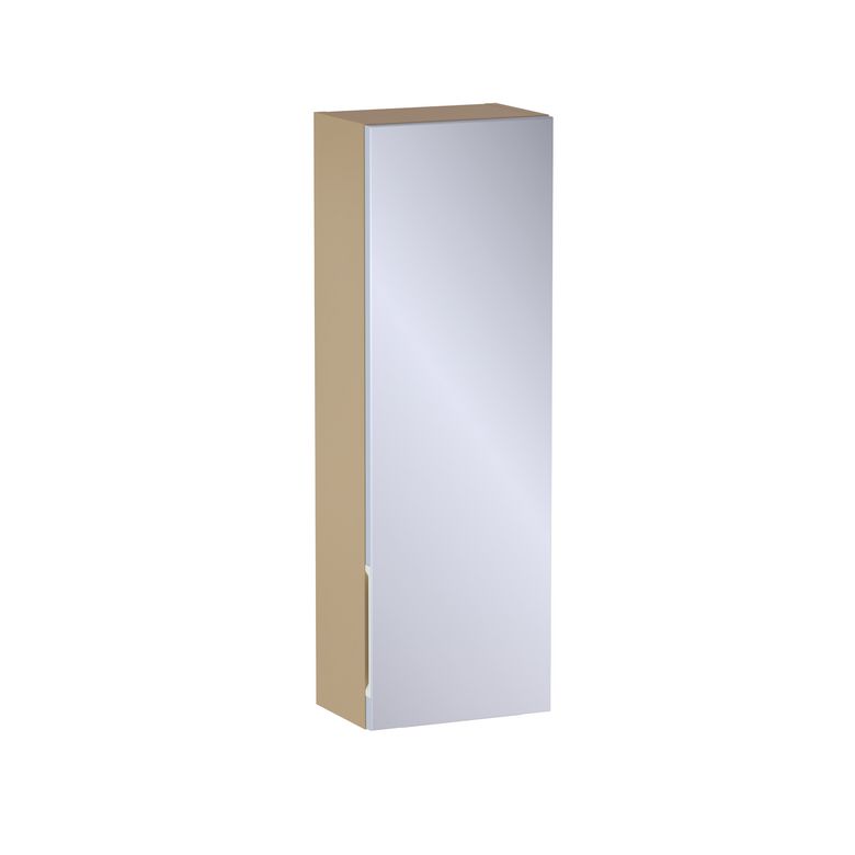 Meuble haut de salle de bains H.90 cm, 1 porte miroir, décor verni laqué FORMEO