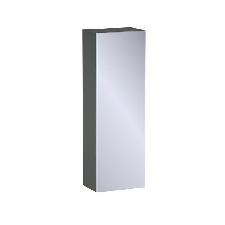 Meuble haut de salle de bains H.90 cm, 1 porte miroir, décor verni laqué FORMEO