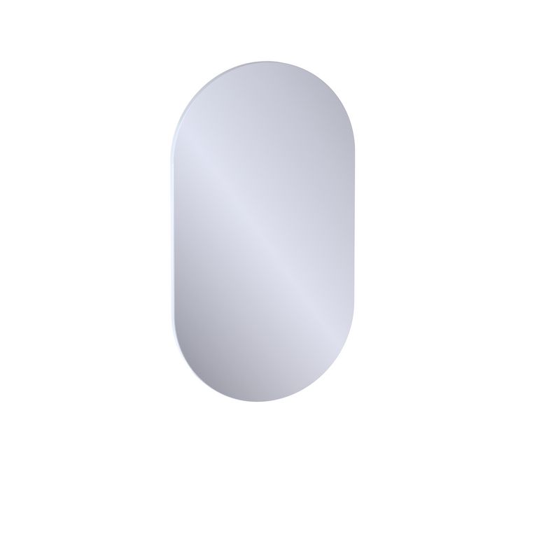 Miroir de salle de bains ovale 50x90 cm, décor verni laqué FORMEO