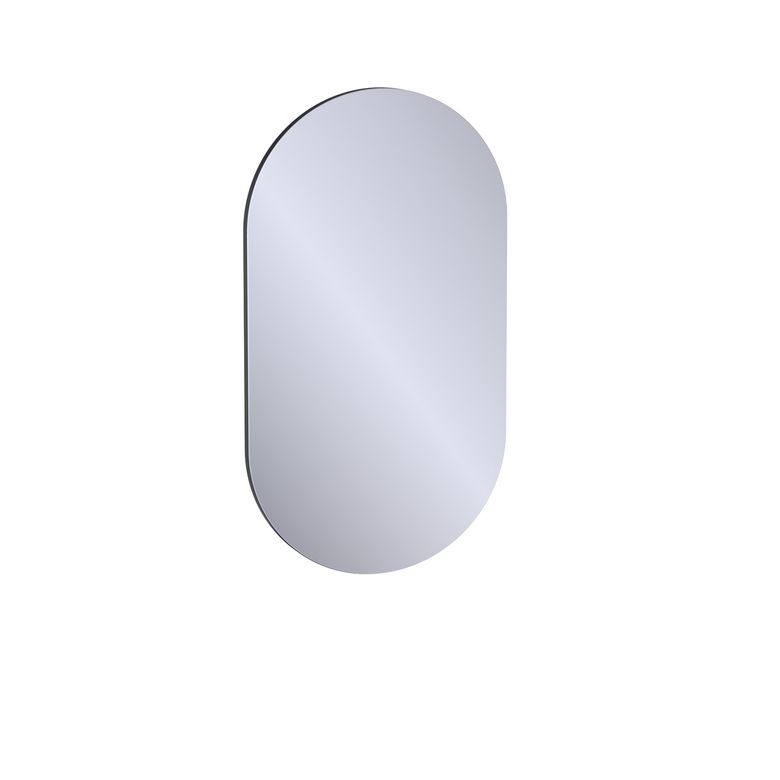 Miroir de salle de bains ovale 50x90 cm, décor verni laqué FORMEO