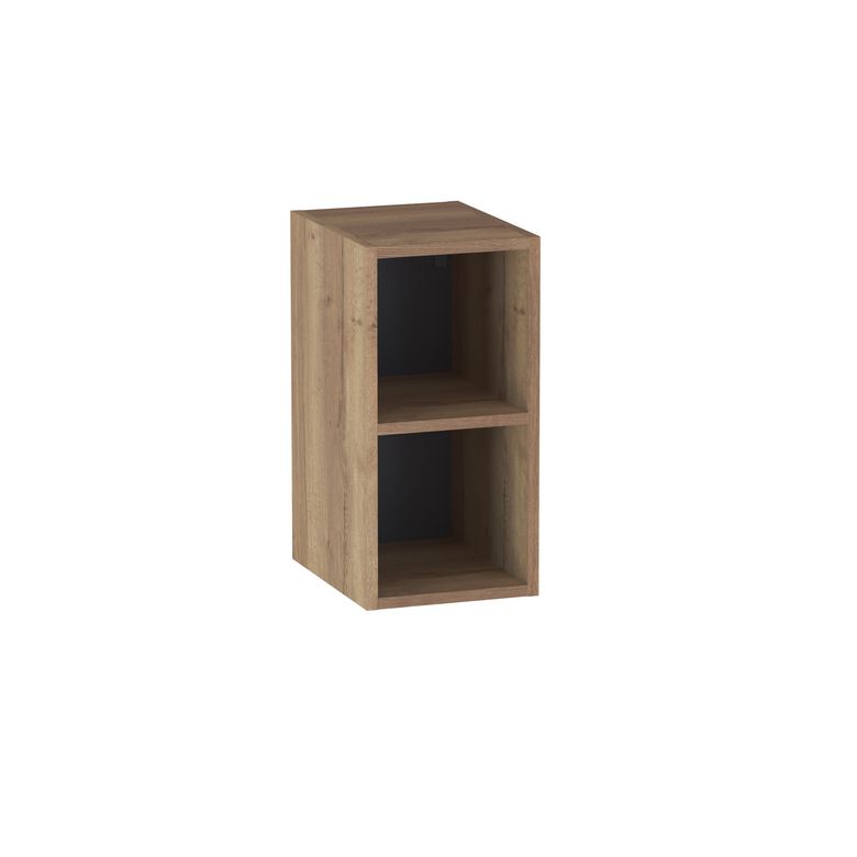Meuble complément sous-vasque gain de place, 2 niches, H.60 cm, décor naturel FORMEO