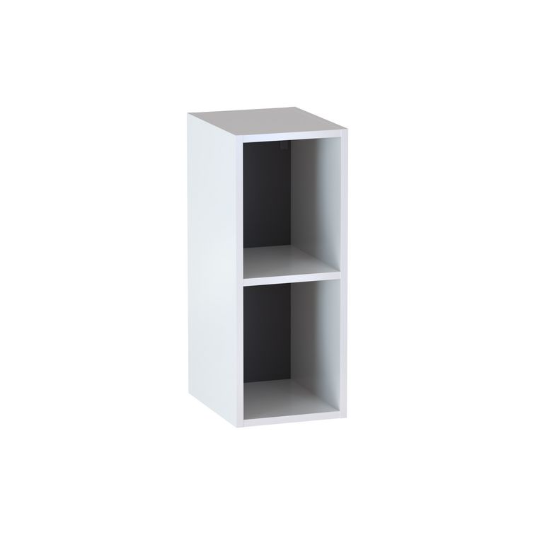 Meuble complément sous-vasque gain de place, 2 niches, H.75 cm, décor uni FORMEO
