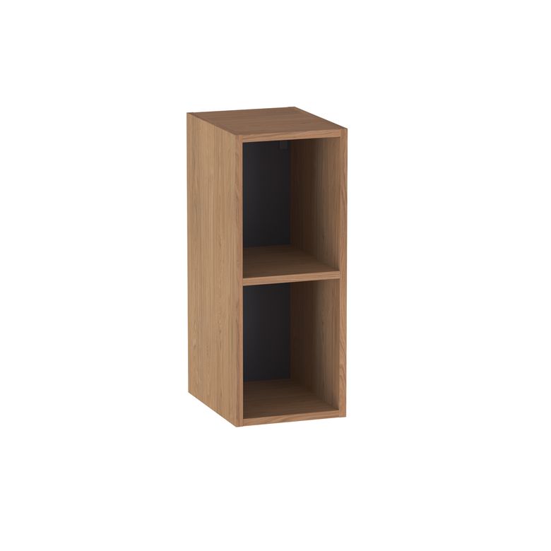 Meuble complément sous-vasque gain de place, 2 niches, H.75 cm, décor naturel FORMEO