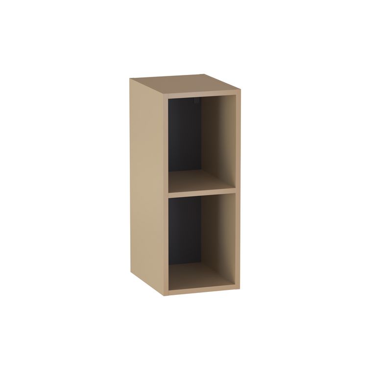 Meuble complément sous-vasque gain de place, 2 niches, H.75 cm, décor verni laqué FORMEO