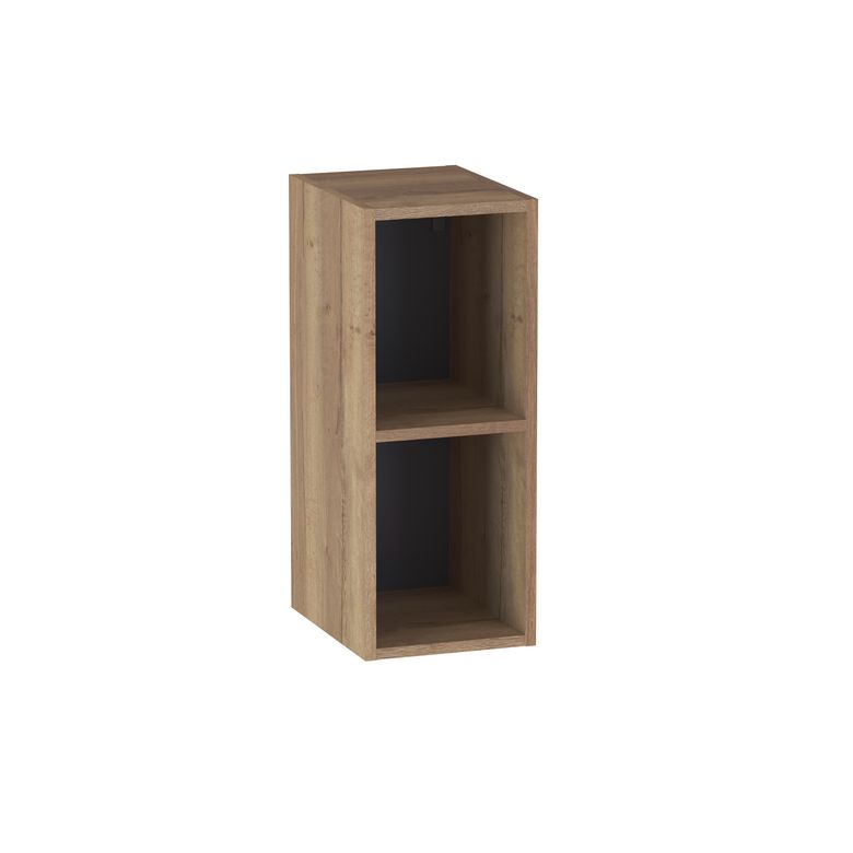 Meuble complément sous-vasque gain de place, 2 niches, H.75 cm, décor naturel FORMEO