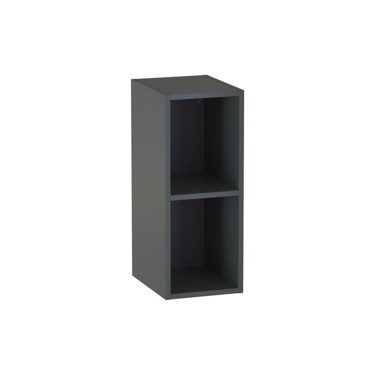 Meuble complément sous-vasque gain de place, 2 niches, H.75 cm, décor verni laqué FORMEO