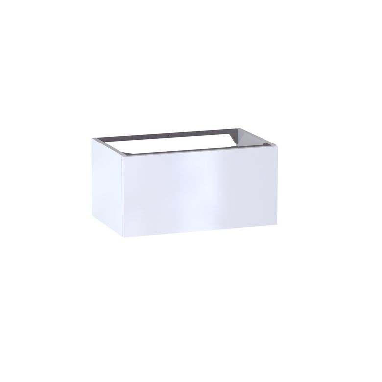 Meuble sous-vasque gain de place L.60 cm, 1 tiroir, décor verni laqué FORMEO