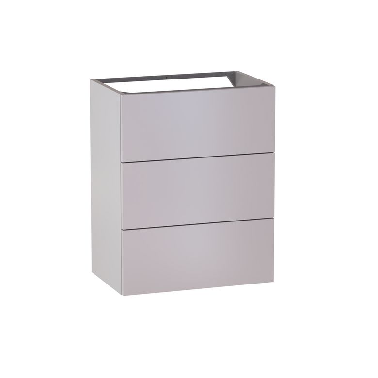 Sous vasque 3 tiroirs gain de place Formeo ivoire H75xL60xP38.5 Main Image