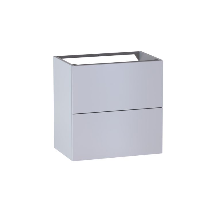 Meuble sous-vasque gain de place L.60 cm, 2 tiroirs, décor verni laqué FORMEO