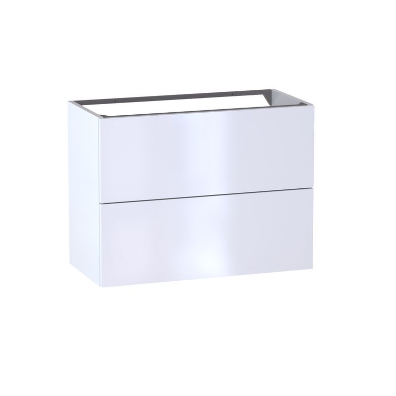 Sous vasque 2 tiroirs gain de place Formeo blanc brillant P H60xL80xP38.5 Main Image