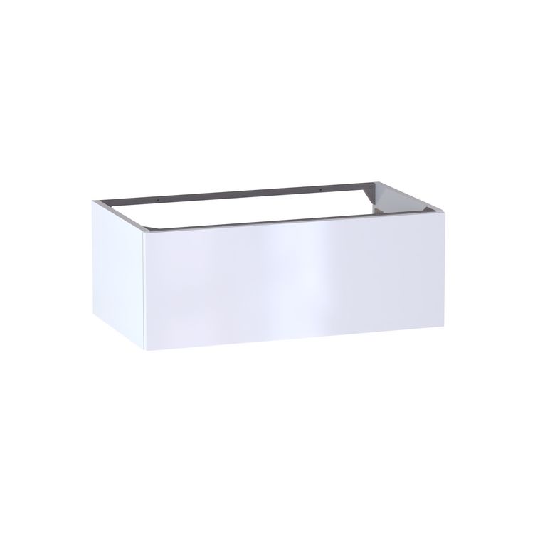 Meuble sous-vasque L.80 cm, 1 tiroir, décor verni laqué FORMEO