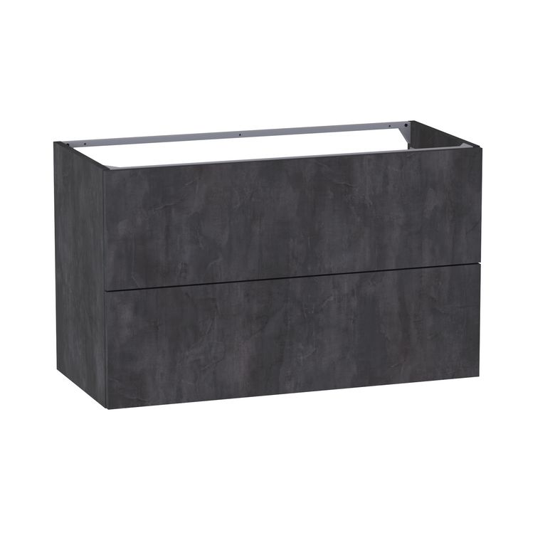 Meuble sous-vasque L.100 cm, 2 tiroirs, décor naturel FORMEO