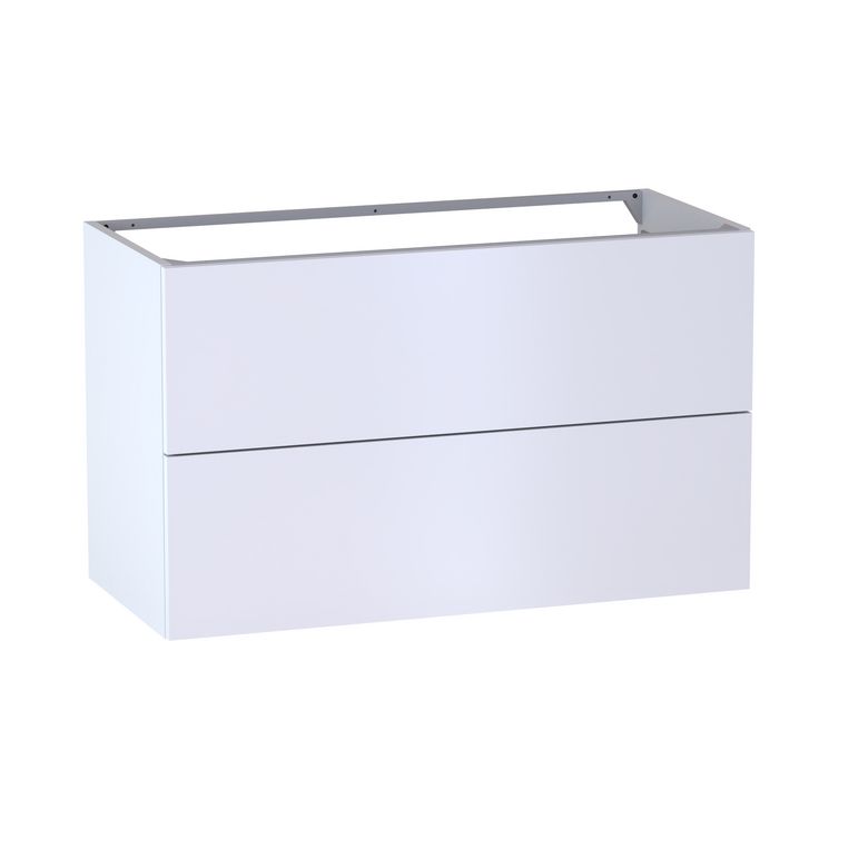 Sous vasque 2 tiroirs Formeo blanc mat P H60xL100xP45.5 Main Image