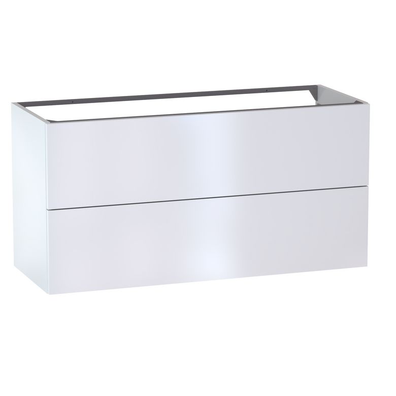 Meuble sous-vasque L.120 cm, 2 tiroirs, décor uni FORMEO