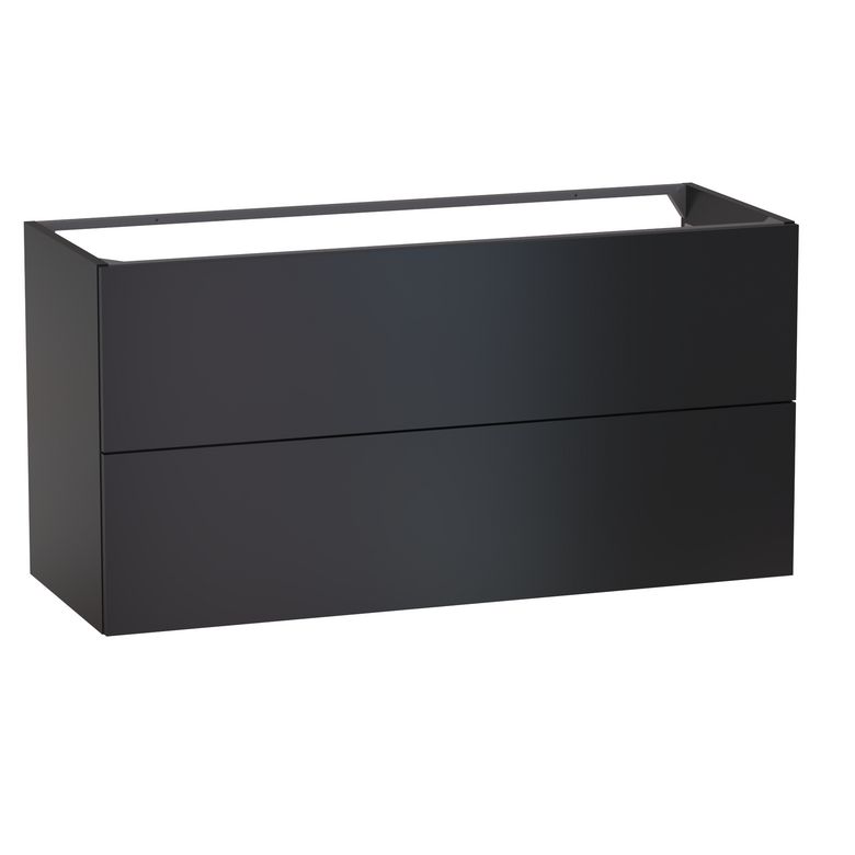 Meuble sous-vasque L.120 cm, 2 tiroirs, décor verni laqué FORMEO